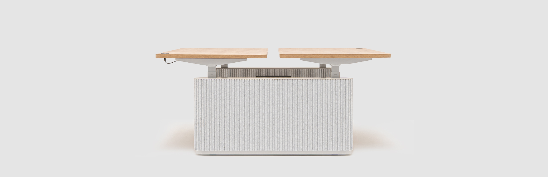 biurko bench regulowane elektrycznie, stelaż dwusilnikowy z zabudową Ogi Drive Bench