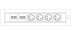 Mediabox S92E EU (4x230V, 4xRJ45) x 2