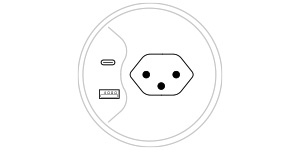 Mediabox M071 Swiss (1x230V, 1xUSB A charger, 1xUSB C charger) x 4