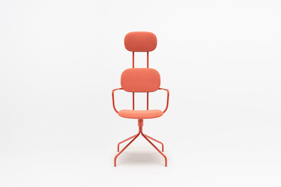 New School tapicerowane krzesło obrotowe z zagłówkiem