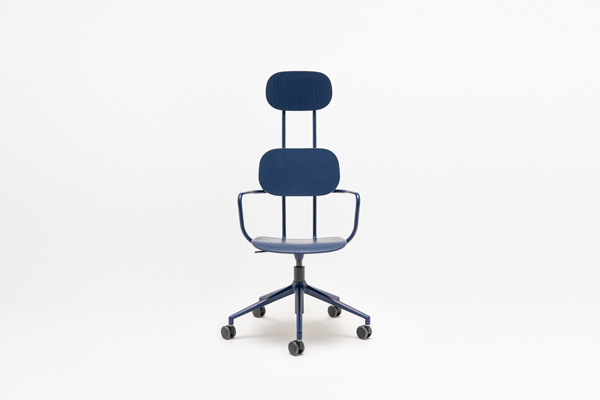 New School krzesło ze sklejki z zagłówkiem regulowane